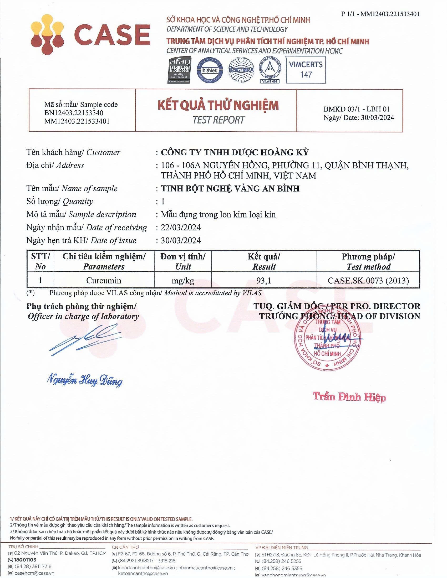  - Công Ty TNHH Dược Hoàng Kỳ